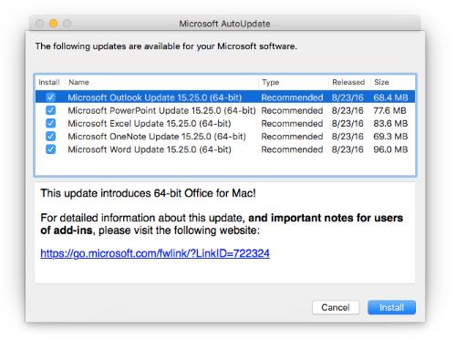 Mac mises a jour microsoft download